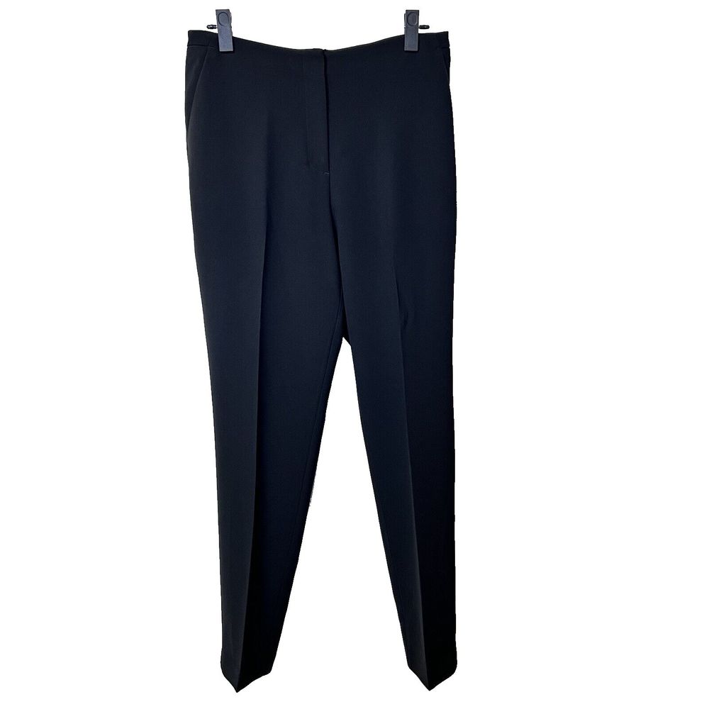 Chico's Womens Size 0.5 Small 6 Black Stretch Ankle Pants Pleated Classic Work